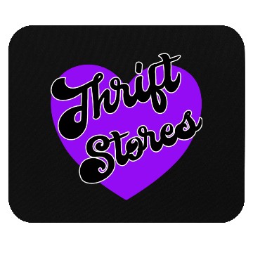 Discover Thrift Stores purple heart Mouse Pads