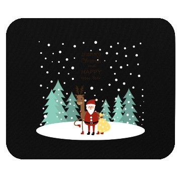 Discover Friends Santa Claus And Reindeer Mouse Pads