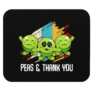 Discover Peas Peas Thank You Cute Vegan Pun Mouse Pads
