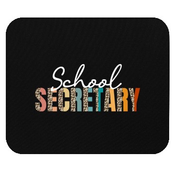 Discover School Secretary Leopard Design Mouse Pads