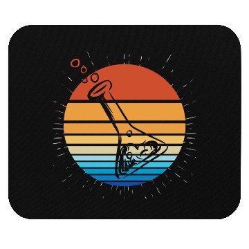 Discover Science Chemist Chemistry Sunset Laboratory Flask Mouse Pads