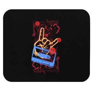 Discover devil horns hand Mouse Pads