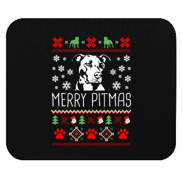 Discover Pitbull Merry Pitmas Ugly Mouse Pads