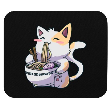 Discover Ramen Anime Kawaii Neko Cat Mouse Pads