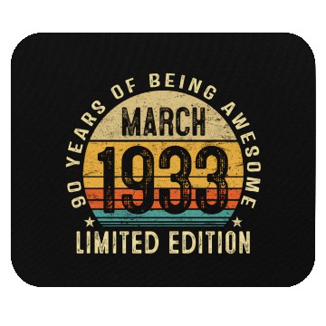 Discover 90 Year Old Wo Vintage March 1933 90Th Mouse Pads