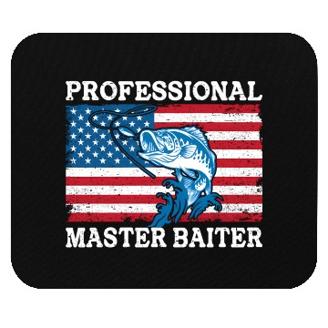 Discover Professional Master Baiter Us American Flag Bass Mouse Pads