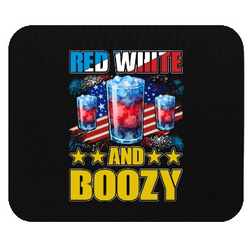 Discover Red White and Boozy Mouse Pads