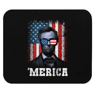 Discover Merica Lincoln Independence Day Party 4th July Mouse Pads