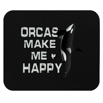 Discover Orcas Make Me Happy Killer Whale Mouse Pads