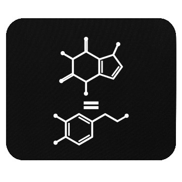 Discover Caffeine Equals Hapess Dopamine Molecule Science Mouse Pads