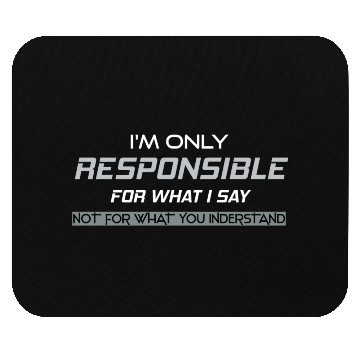 Discover Responsible Graphic Novelty Sarcastic Funny DARK Mouse Pads
