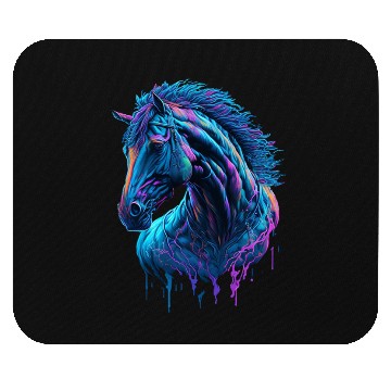 Discover Neon Horse Graffiti Mouse Pads
