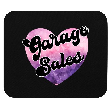Discover Garage Sales purple pink watercolor heart Mouse Pads