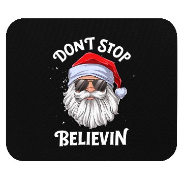 Discover Don'T Stop Believin Santa Mouse Pads