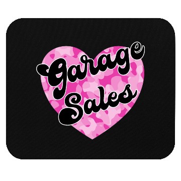 Discover Garage Sales pink camo heart Mouse Pads