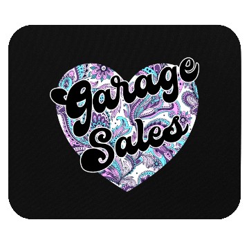 Discover Garage Sales paisley heart Mouse Pads
