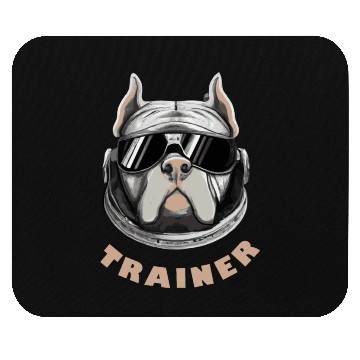 Discover Retro Pit Bull Trainer Dog Lover Terrier Mouse Pads