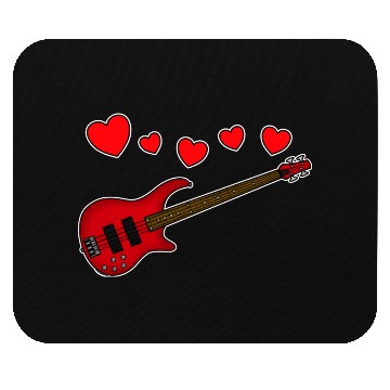 Discover Valentines Bass Guitar Bassist Wedding Musician Mouse Pads