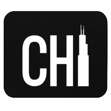 Discover Chi White Chicago Skyscraper City Mouse Pads