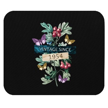 Discover Since 1954 Flower Butterfly 69Th Mouse Pads