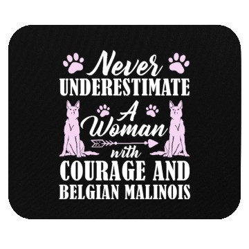 Discover Never Underestimate Woman With Belgian Malinois Mouse Pads