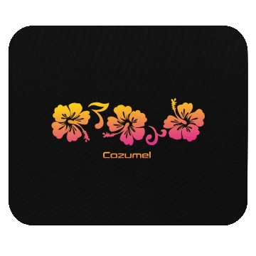 Discover Cozumel Mexico Hibiscus Souvenir Vacation Mouse Pads