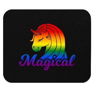 Discover Magical Rainbow Unicorn | TTRPG Pride Mouse Pads
