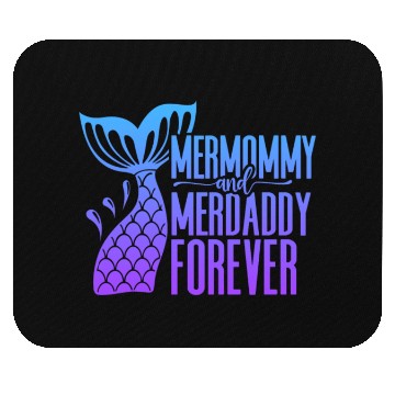Discover Mermommy and Merdaddy Forever Fantasy Fish Tail Mouse Pads