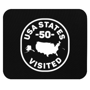 Discover All 50 Us States Visited Mouse Pads