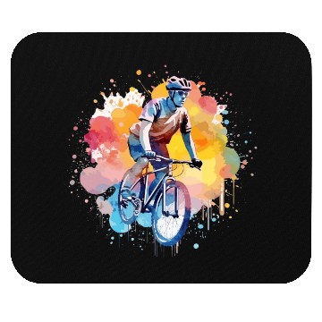 Discover Ride to Freedom - Watercolor Style Cycling Art Mouse Pads