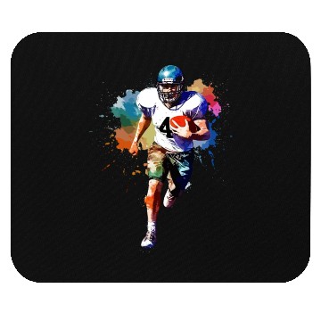 Discover Watercolor Style Football Player Art Mouse Pads