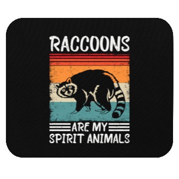 Discover Raccoon Lover My spirit Animal Is A Racoon Retro Mouse Pads