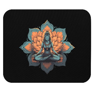 Discover Women's Yoga Meditation Lotus Design Mouse Pads