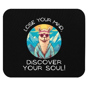 Discover Yoga Meditation Lose Your Mind Alpaca Mouse Pads