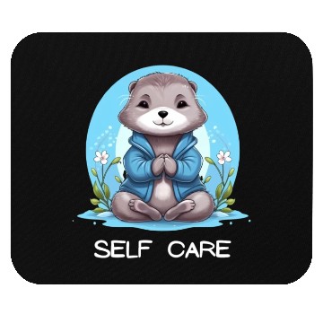 Discover Yoga Meditation Jump-start your zen Otter Mouse Pads