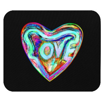 Discover Psychedelic Pride Rainbow Love Heart Mouse Pads