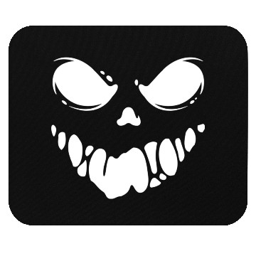 Discover Black Spooky scary Ghost face Mouse Pads design