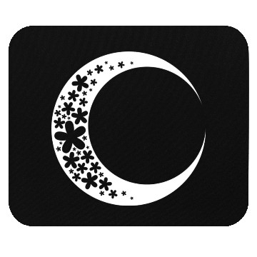 Discover White & Black Moon Mouse Pads