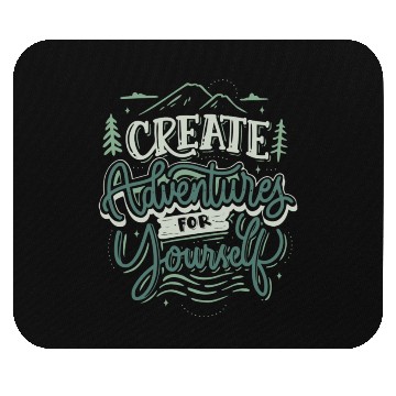 Discover Black Adventures Mouse Pads