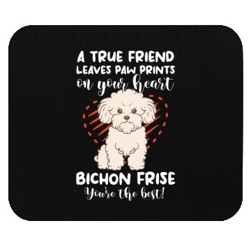 Discover A True Friend Leaves Paw Prints On Your Heart Mouse Pads