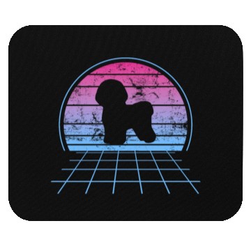 Discover Bichon Frise Silhouette Retro Vintage Mouse Pads