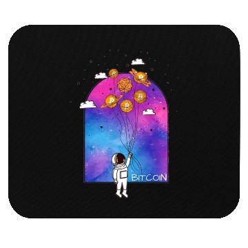 Discover Bitcoin Coin-Crypto Astronaut Mouse Pads