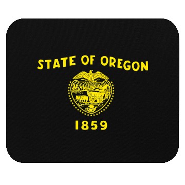 Discover Blue Oregon Flag State Usa Mouse Pads