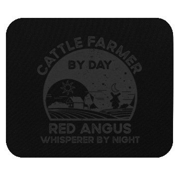 Discover Cattle Farmer Whirer Cow Rancher Red Mouse Pads