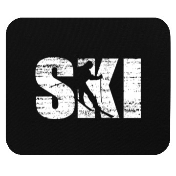 Discover Distressed Skiing For Skiers Mouse Pads