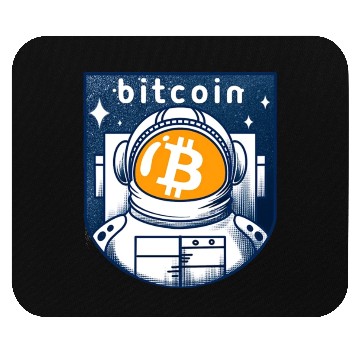 Discover Bitcoin Coin-Crypto Astronaut Mouse Pads
