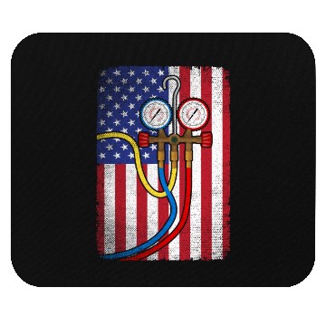 Discover Patriotic HVAC Technician American Flag HVAC Tech Mouse Pads