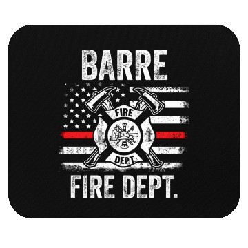 Discover Barre Vermont Fire Dept Thin Red Line Mouse Pads