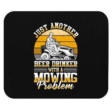 Discover Lawn Mowing Lawn Mower Gardener Gardening Beer Mouse Pads