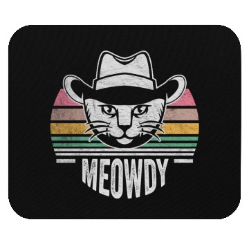 Discover Mashup Between Meow And Howdy Cat Meme Cat Mouse Pads